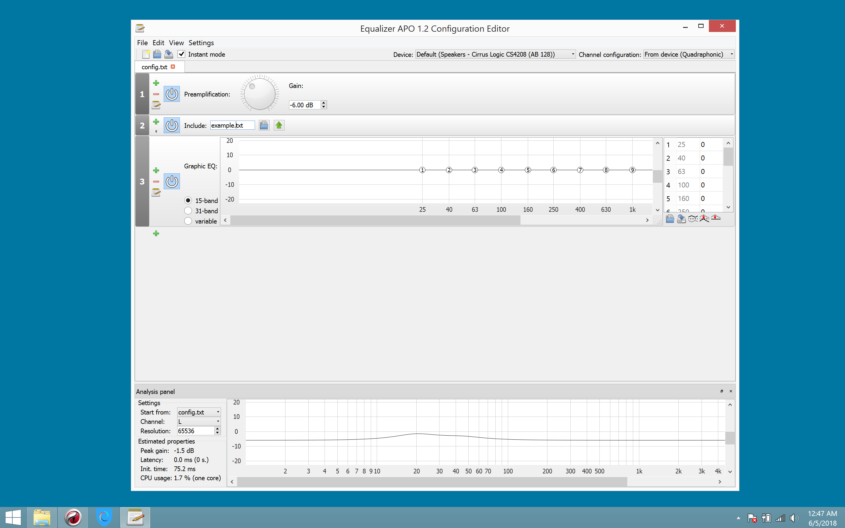 Equalizer APO Main Interface